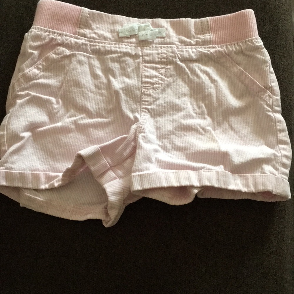 Gurls Pink & White Pinstripe Shorts 3T